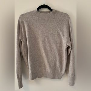 Everlane Mock-neck Tan Cashmere Sweater - L